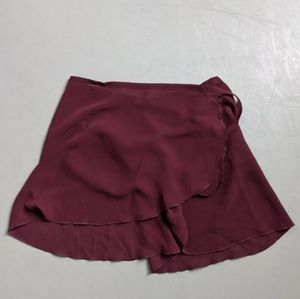 SOLD burgundy wrap skirt